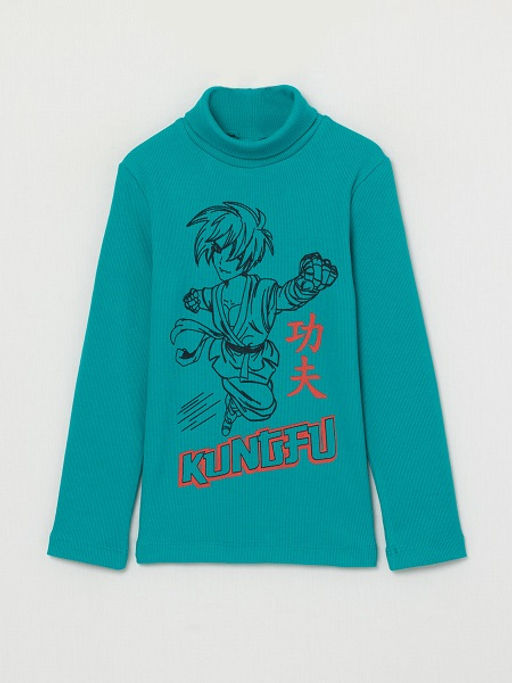 CRB wear/CWKB 62818-40-283 Водолазка для мальчика, изумрудный/Ex.Cherubino  фото 5