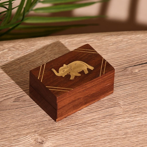 Шкатулка «Слоник», 7.5×5×3.3 см, дерево шишам