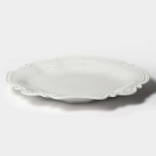 Блюдо Magistro Сюита, d=35.8 см, фарфор, белое