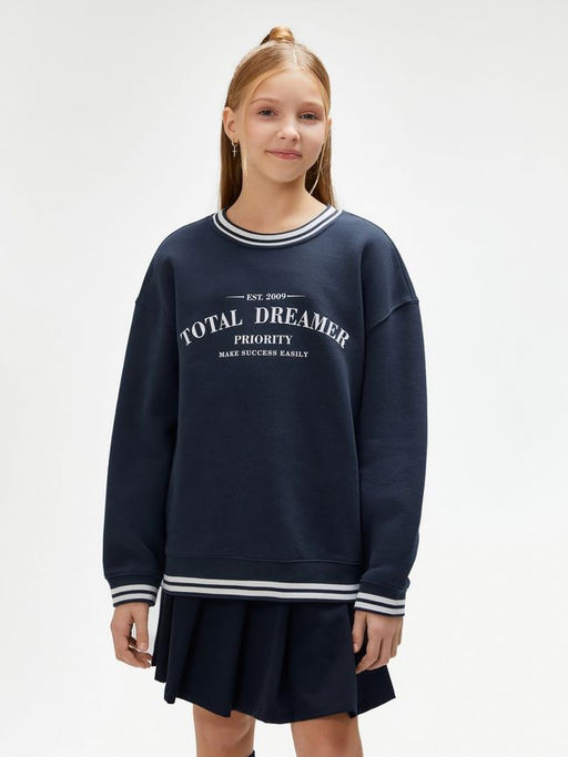 ACOOLA / Джемпер детский для девочек Amesha темно-синий  фото 2