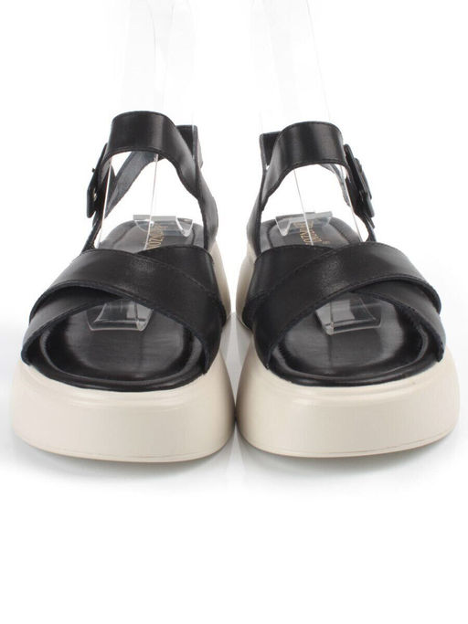 08-PEY256-2 BLACK Босоножки женские (натуральная кожа)