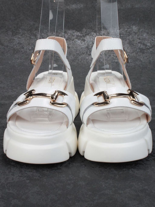 08-PEY186-1 WHITE Босоножки женские (натуральная кожа)