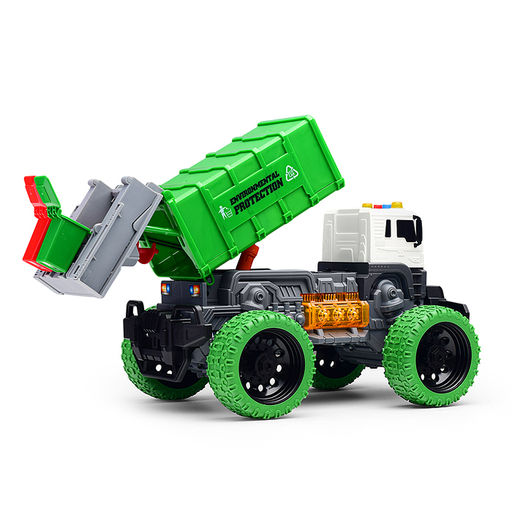 Машина "Мусоровоз Мега Сити" 1:16 (свет, звук) в коробке (зеленый)