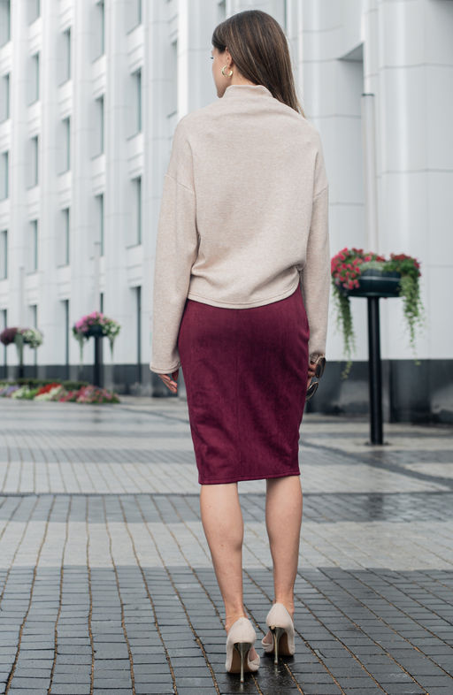 Свитер трикотажный бежевый - Donna saggia фото 7