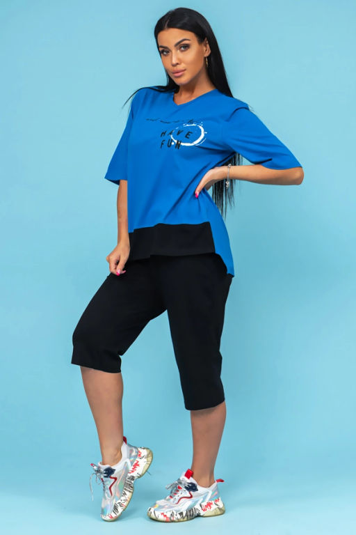 Костюм женский, цвет черный синий