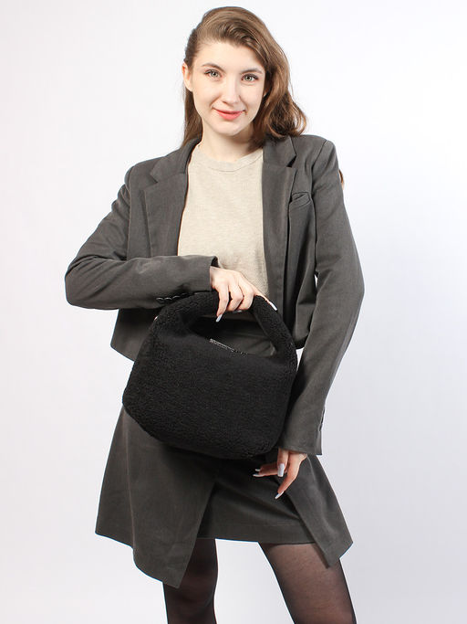 LACCOMA сумка P5878-1-черный эко кожа, искуственный мех полиэстер фото 6