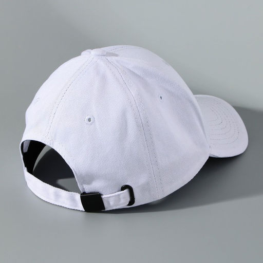 Кепка однотонная, белая, хлопок