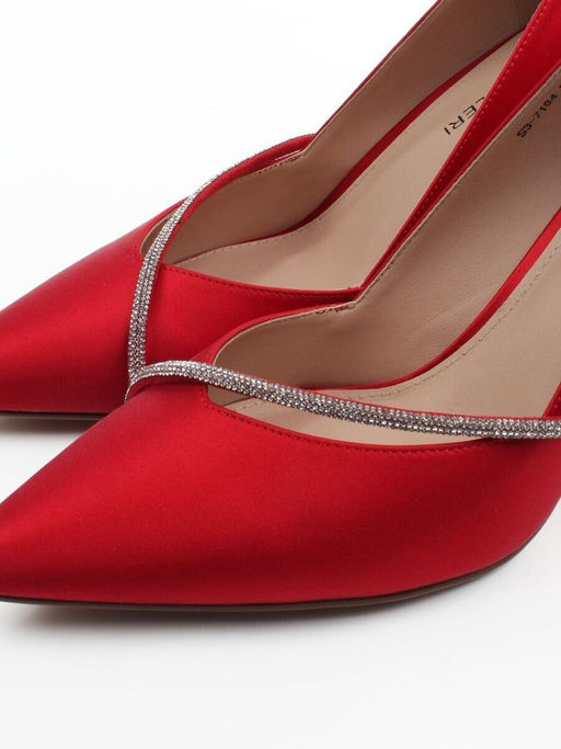 06-S3-7184 RED Туфли женские "Лодочки" (текстиль)