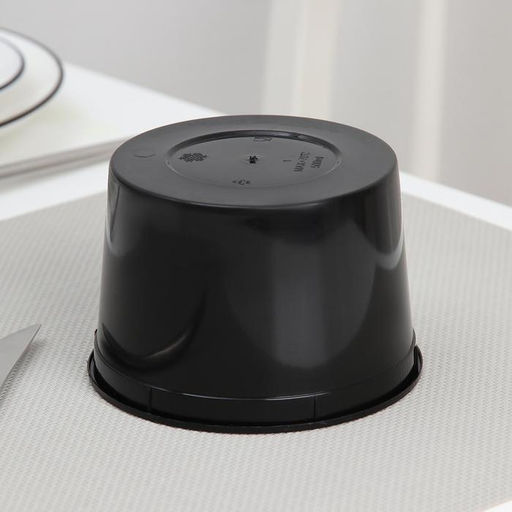 Цена за 198 шт. Контейнер пластиковый одноразовый «Супница», 500 мл, 11.2 см, чёрный