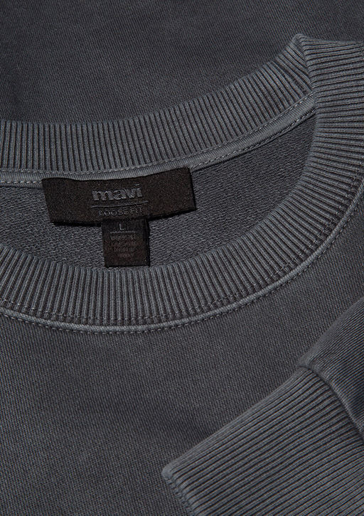 Gri Sweatshirt - Mavi фото 7