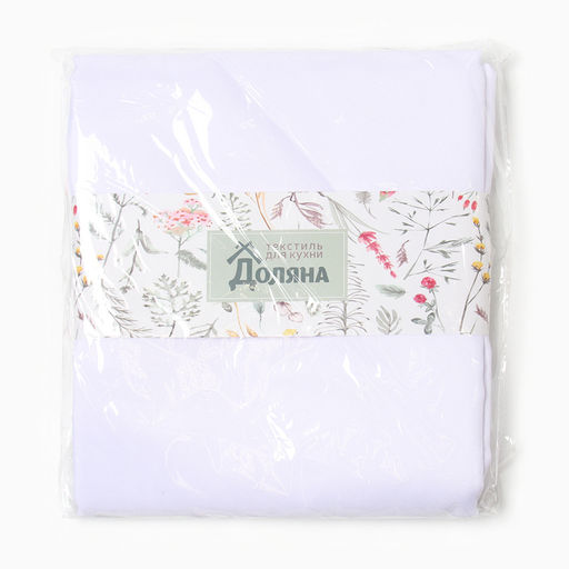 Скатерть однотонная «Доляна» Patterns, d=300, белая