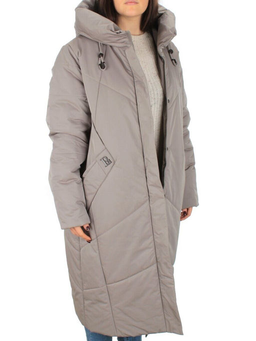 M-9070 GRAY/BEIGE Пальто зимнее женское CORUSKY (верблюжья шерсть) - Fashion фото 8