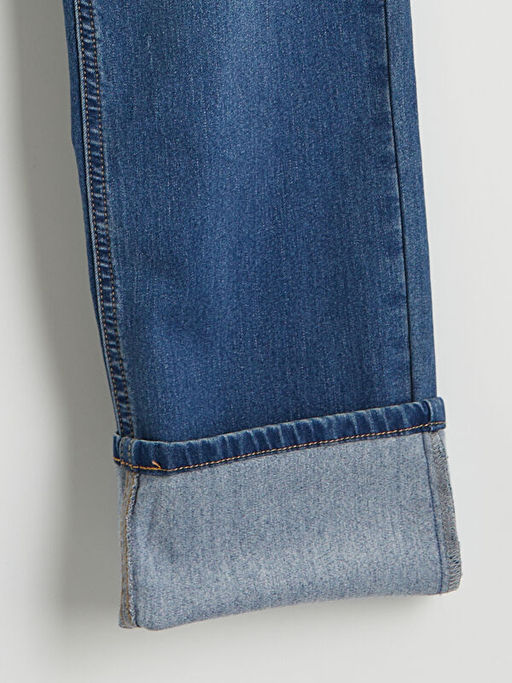 750 Slim Fit ??i Polarl? K??l?k Erkek Jean Pantolon