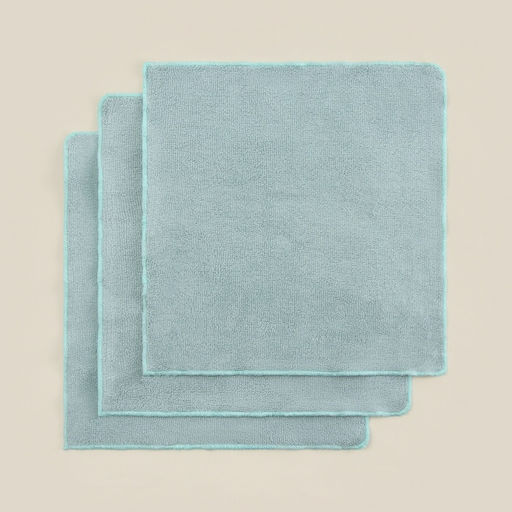 Салфетки махровые SL HOME: Frame «Аззура», 30×30 см - 3 шт., хлопок 100%, бирюзовые