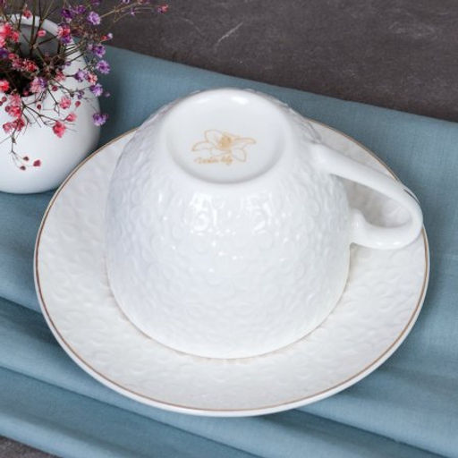 Чайный набор 12 предметов 250 мл / GA4-12G /уп 8/ цветочная фактура костяной фарфор - Галеонтрейд фото 5