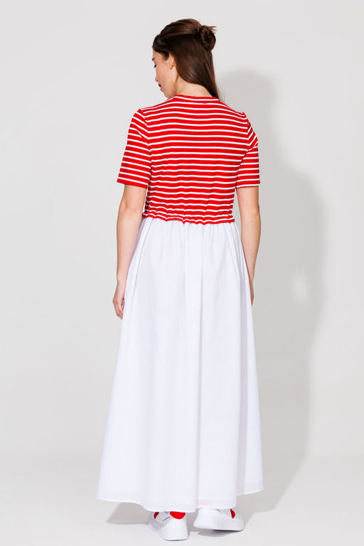 Платье NIKVA н534 красный/молоко  фото 3