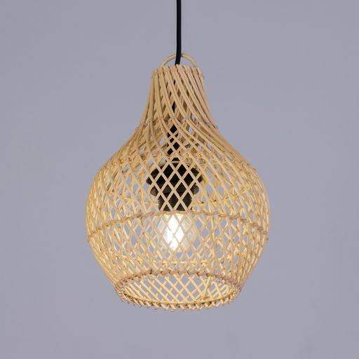 Светильник потолочный из ротанга «Йоги», 1×120 Вт, Е27, 20×20×25 см