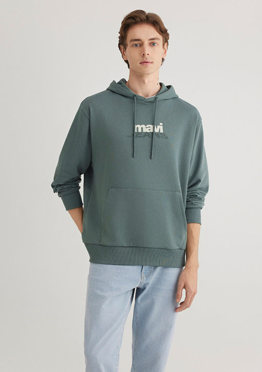 Mavi Logo Bask?l? Yesil Sweatshirt