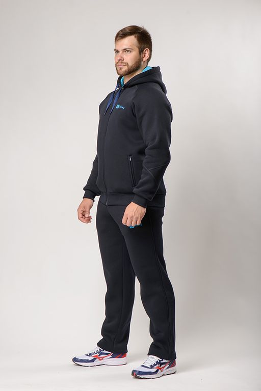 Спортивный костюм М-1628: Тёмно-синий / Бирюза - Relay фото 3