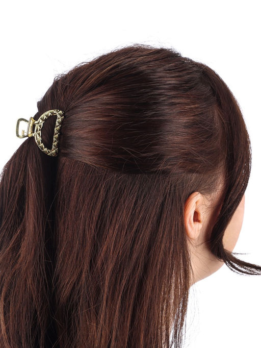 Цена за 6 шт. Крабик для волос «Карэн», дуга, 4 см, золото