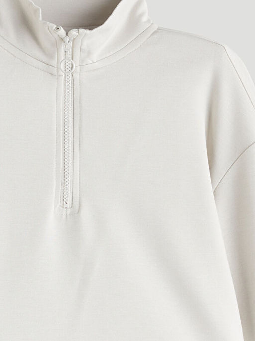 Dik Yaka K?z ?ocuk Sweatshirt