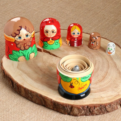 Матрёшка дерево «Репка», сюжетная, 6 кукольная, 16 см, МИКС