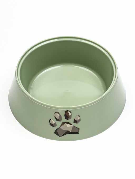 Цена за 2 шт. Миска для кошек «Мур-мяу», 300 мл, 14.5×14.5×4 см, пластик, цвет фисташковый