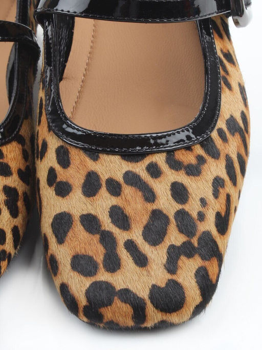 06-H11A-15Y BROWN/LEOPARD Туфли женские (натуральная кожа с ворсом)