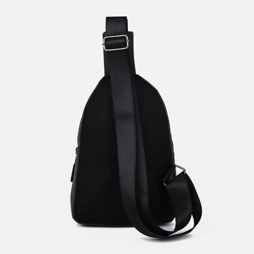 Сумка слинг мужская из текстиля, отверстие для наушников, цвет серый - Simaland фото 5