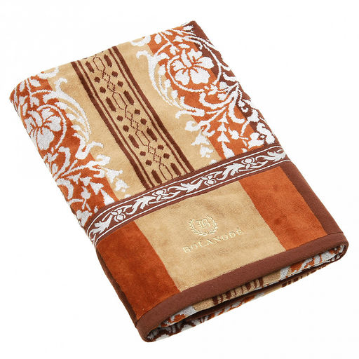 Missoni-3025 Полотенце махровое 70х140см, плотность 375гр/м2, 100% хлопок, велюр, коричневый, Bolangde (Китай)