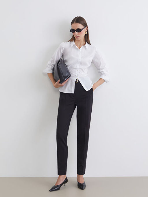 Y?ksek Bel Kad?n Cigarette Pantolon