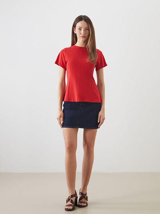 Bisiklet Yaka Kad?n Ti??rt