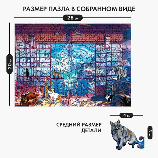 Пазл деревянный фигурный Мир глазами художника, сложный - Puzzle фото 8