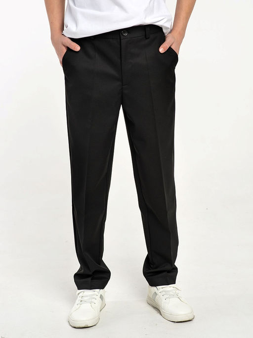 Черные школьные брюки для мальчика Mooriposh, модель 0914 фото 3