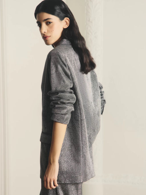 Однобортный жакет с блестками / Zarina