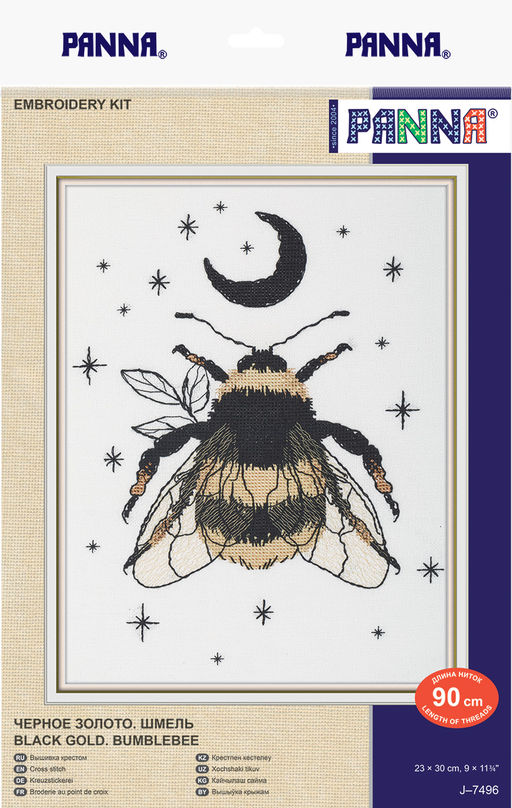 Набор для вышивания PANNA J-7496 Черное золото. Шмель 23 х 30 см
