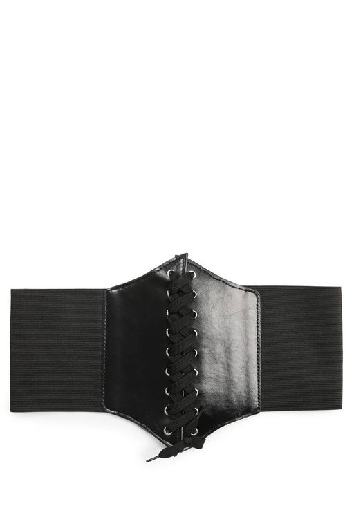 Пояс корсет на резинке черный