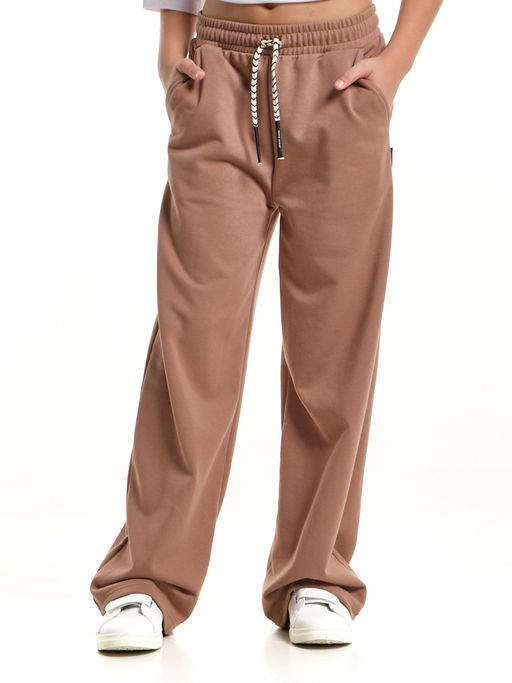 Брюки для девочки палаццо 22-8027 кофе - Mini maxi фото 5