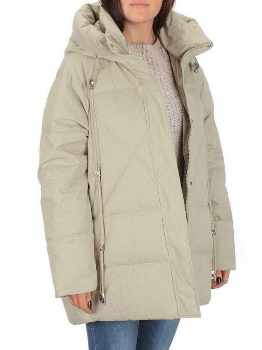H23-683 OLIVE Куртка зимняя облегченная женская (150 гр. холлофайбер) - Фабричный китай фото 8