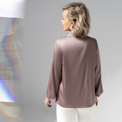 Рубашка из шелка Цветущее очарование (cappuccino) - Charutti фото 5