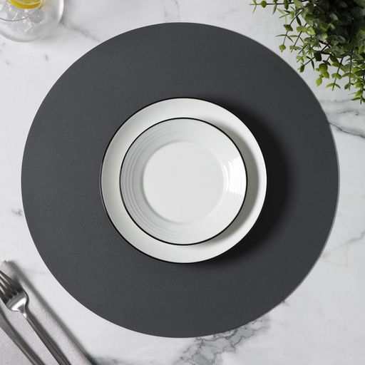 Цена за 12 шт. Салфетка сервировочная на стол Тэм, d=35 см, цвет тёмно-серый - Simaland фото 5