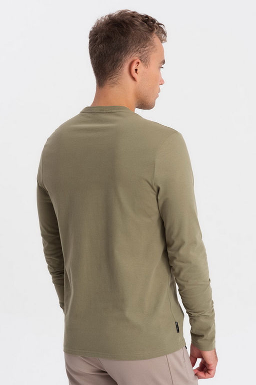 Лонгслив OMBRE LSPT-0118-oliwkowy  фото 4