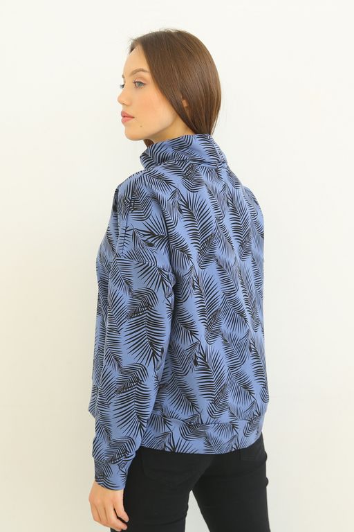 Джемпер женский 122L3 джинса/набивка - Solo mio фото 5