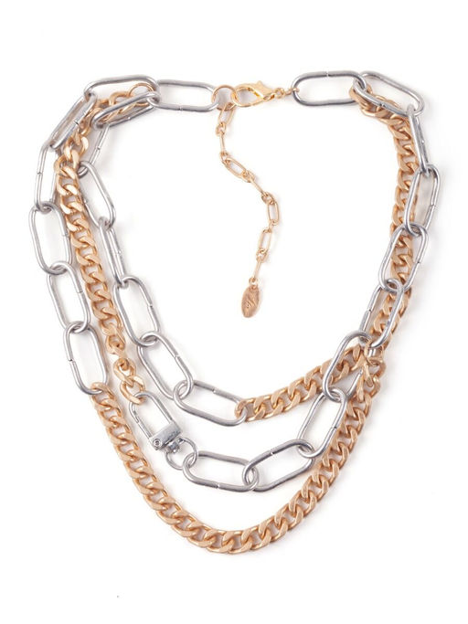 Ожерелье из цепей разной длинны