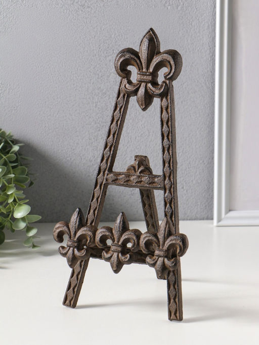 Подставка-держатель для книг чугун "Геральдическая лилия" 16х18х29 см