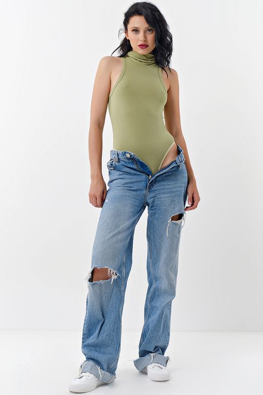 Боди трикотажное серо-голубое - Fly фото 20