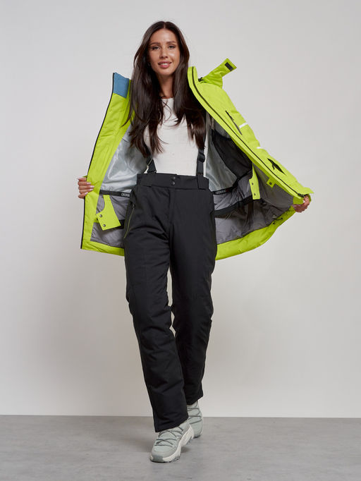 Горнолыжный костюм женский зимний салатового цвета 02321Sl - Chunmai фото 11