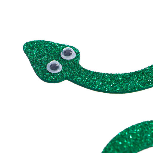 Цена за 6 шт. Карнавальный ободок Змея, зелёный - Страна карнавалия фото 3