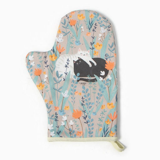 Варежка-прихватка I meow you 20х28см,саржа, 100% х/л, ватин 250г/м2 - Этель фото 4