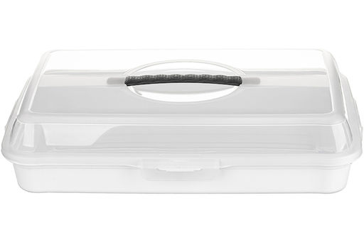 Контейнер для выпечки 43*30*10,5 см, прямоугольный, белый/прозрачный (модель 608) - Elan gallery фото 10